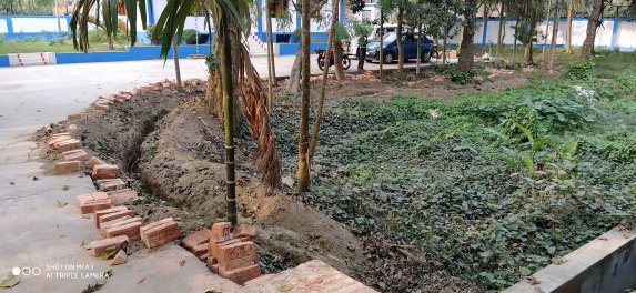 Construction of boundary wall at sdpo tehatta